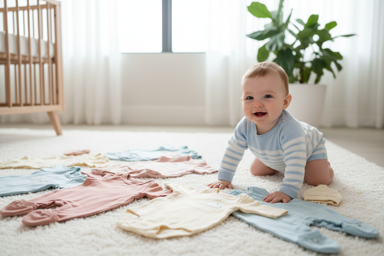 babykleding met baby